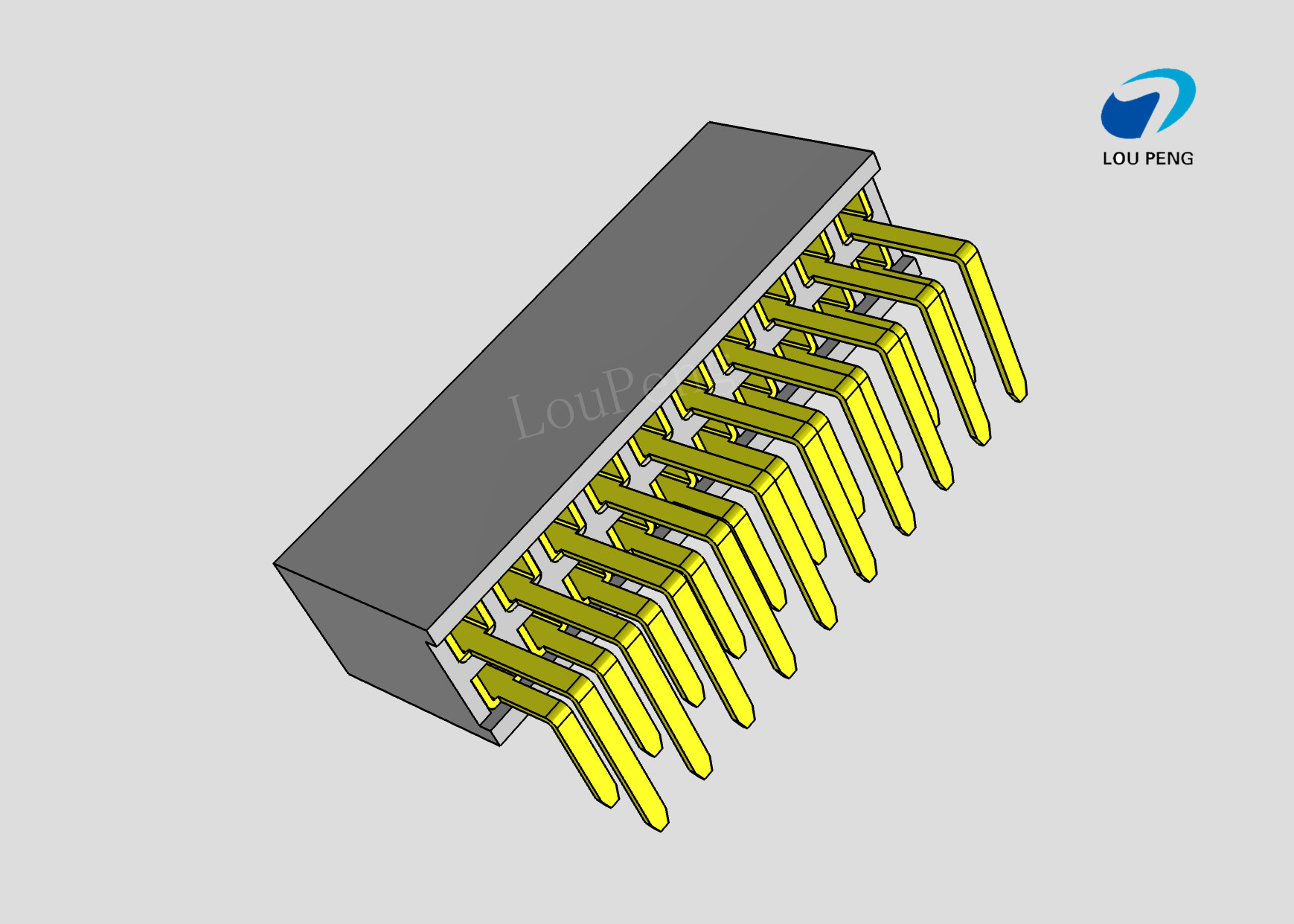 Female header, PCB Mount Receptacle, Vertical, Board-to-Board, 20 Position, 2.0mm Pitch, Shrouded, Gold Flash, 90 degree