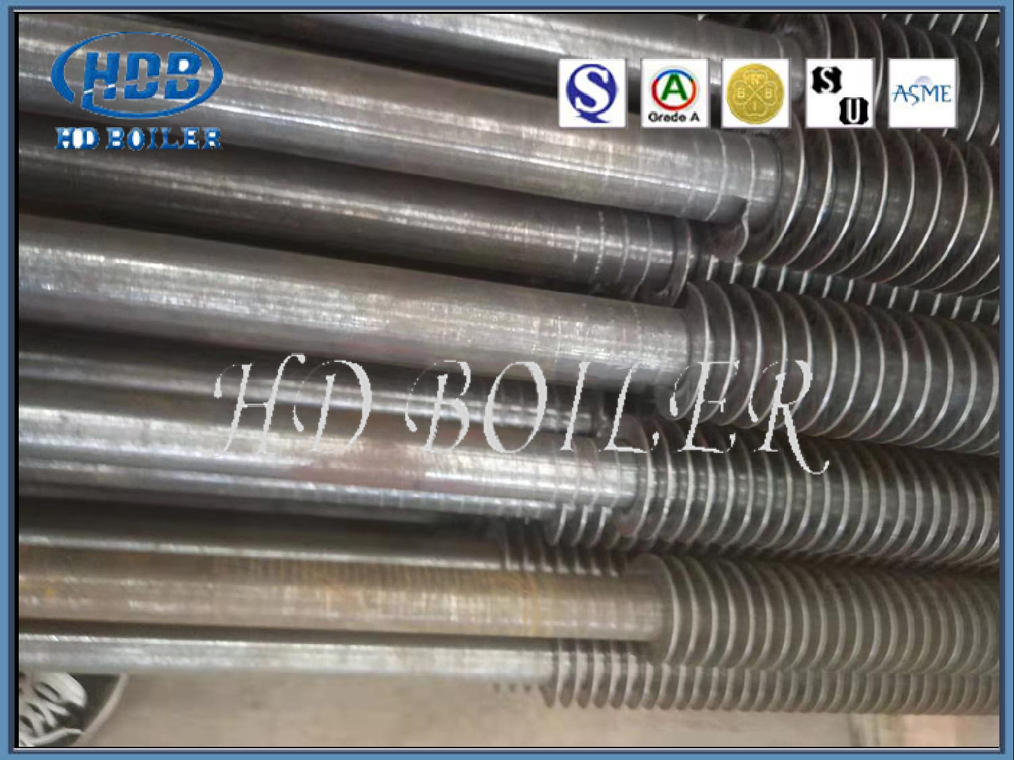 TUV Auto Welding Spiral Boiler Fin Tube Heat Exchanger High Frequence