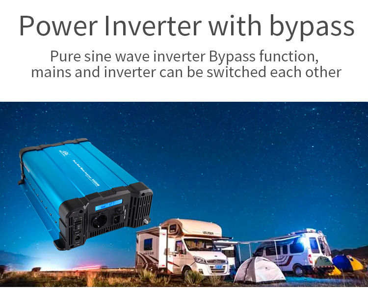 AC 110V 220V LCD Pure Sine Wave Power Inverter For Off Grid System