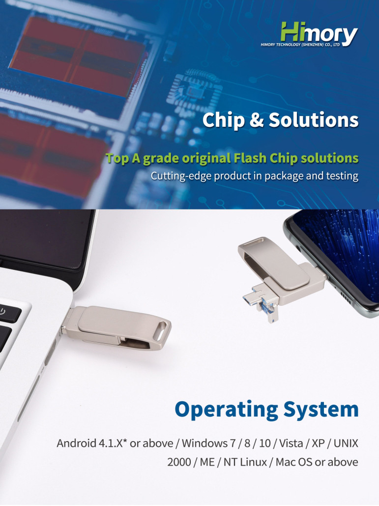 Mlc / Tlc Chip Micro Usb Otg Flash Drive 16gb 32gb Usb 3.0 Type C