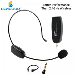 China NEWGOOD UHF Headset Stereo Nature Sound Voice Amplification Wireless Microphone Megaphone with Dual USB Charge Cable wholesale