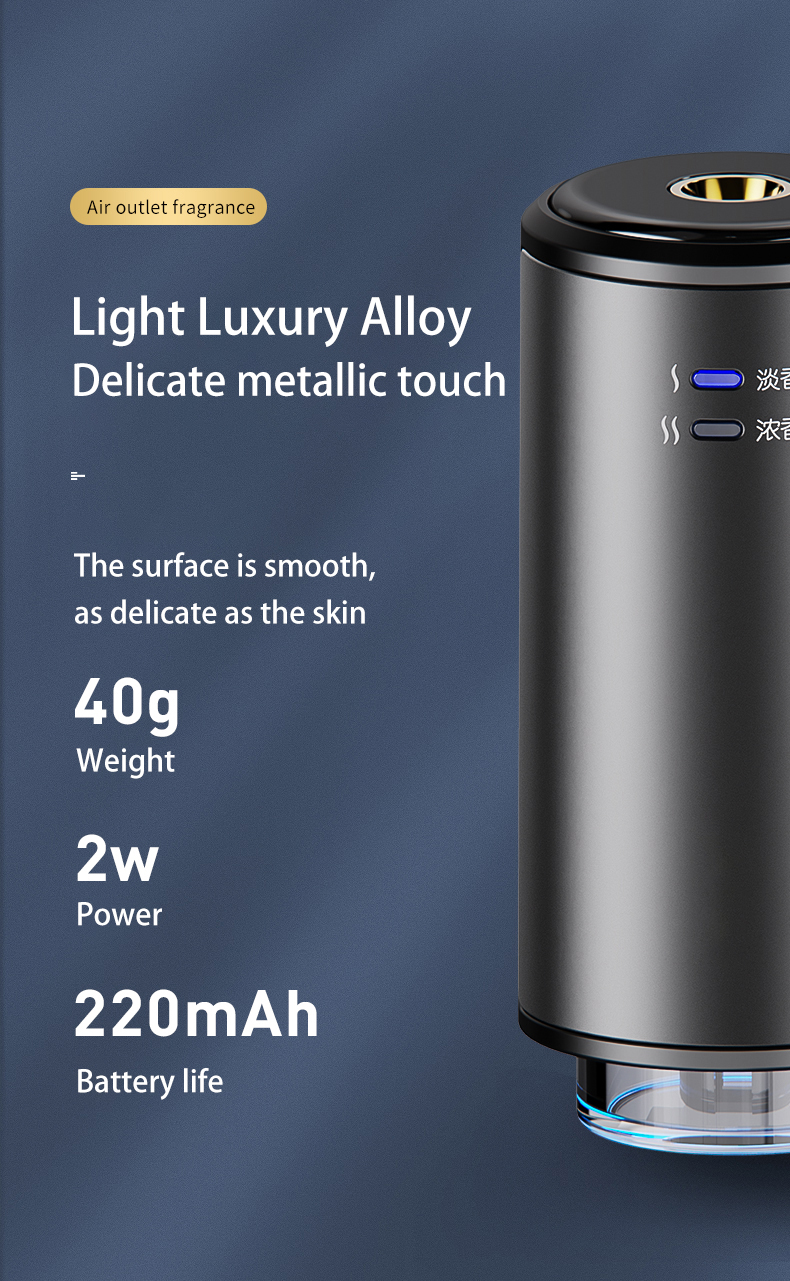 HOMEFISH Aluminium Alloy ABS Car Air Freshener Perfume Diffuser 1.5V