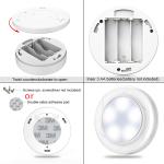 80LM 1W 4.5VDC Remote Control Under Cabinet Light Battery Powered