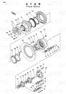 China 9065934 9080068 9096481 Excavator Travel Drives Catalog Hydraulic Travel Motors EX100 wholesale