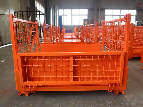 Steel Fold Stack Move Pallet Cage Custom Color 1000-2000kg Load Bearing ISO Certified