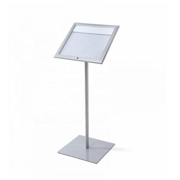 Personalized Polished Hotel Sign Stand Stainless Steel Poster Menu Display