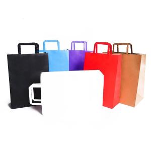 China Colorful Printed Kraft Paper Bags Food Grade Material Flexo Printing Surface Handling wholesale