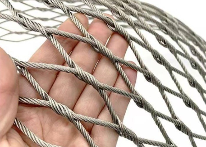 7*7 Bird Aviary Rope Netting Stainless Steel Cable Mesh For Bird Cages