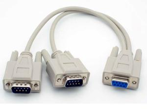 China 9 Pin DB9 female to dual male Y Splitter cable wholesale
