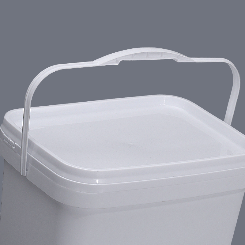 Square Plastic Barrel With Lid Handle For Paint Food Shea Butter Sauce Packaging Box 10L Capacity