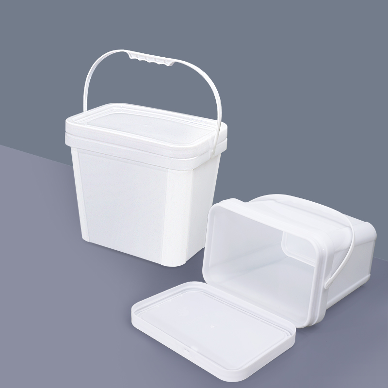 Supplied Rectangle Plastic Bucket Storage Pail Container With Lid Handle