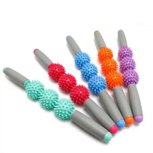 China Body Recovery 3 Three Thorn Ball Yoga Massage Ball Muscle Release Deep Tissue PVC Massage Stick wholesale