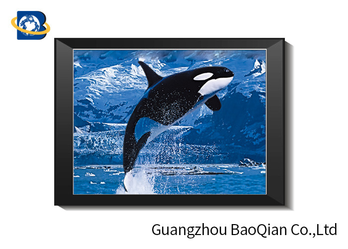 Dolphins Theme 3D Deep And Flip Effect Lenticular Material Picture With Frame Or Frameless