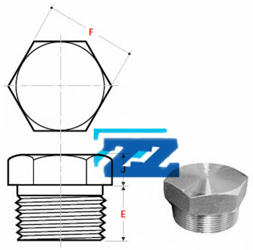 ASTM A182 F91 Alloy Steel Pipe Fittings 1 " NPT Plug Hex Head ASME B16 11