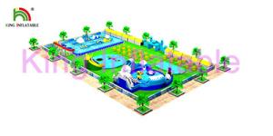 China Plato PVC Tarpaulin Anti - UV Blow Up Water Park Customize For Amusement wholesale