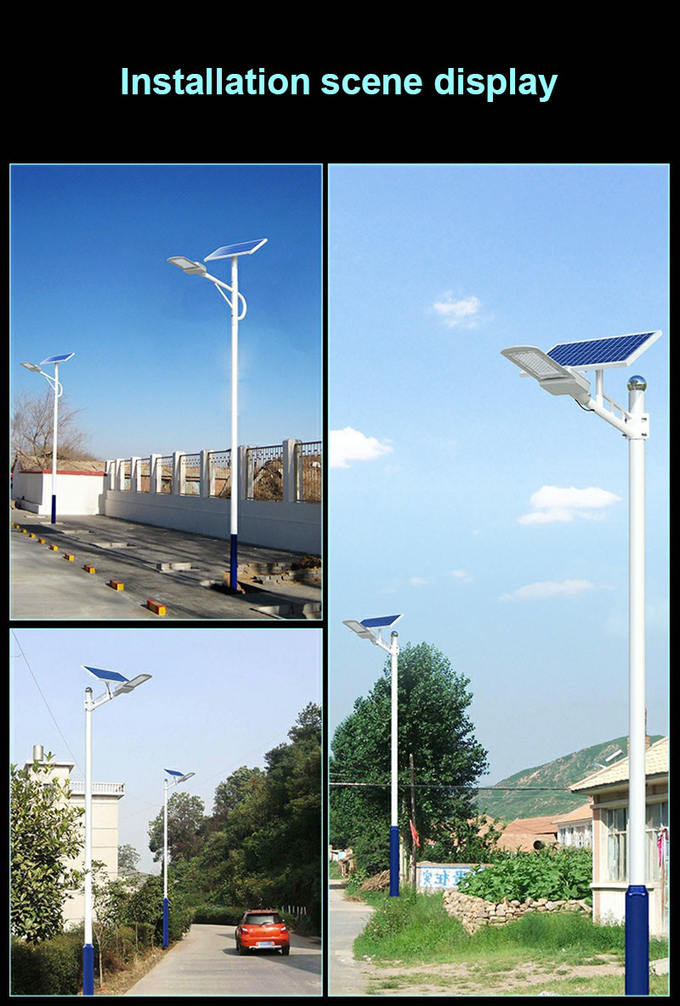 Remote Control Solar Powered Garden Street Light LED Dusk to Dawn Sensor