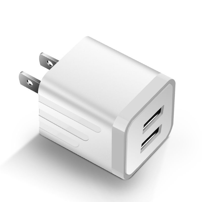 ABS Cell Phone Charger Adapter / Dual USB Fast Charging Wall Adapter For Samsung A21
