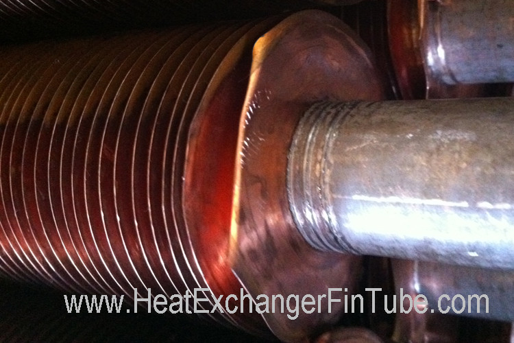 Embedded Fluted Carbon Steel Seamless Single Row Flat Fin Tube 0.5mm thickness