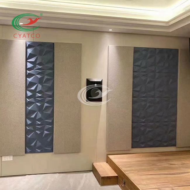 Stable Harmless 3D Diamond Wall Panels , Multicolor Audio Absorption Sheets