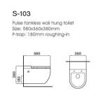Bathroom Modern Tankless Pulse Toilet Wall Mounted OEM Acceptable