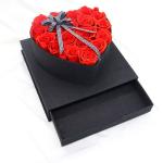 Heart Shaped Fresh Preserved Rose Gift Box For Wedding Decoration
