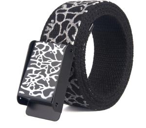 China Totem Cotton Webbing Belts Burst Crack Unisex Canvas Belt Graffiti wholesale