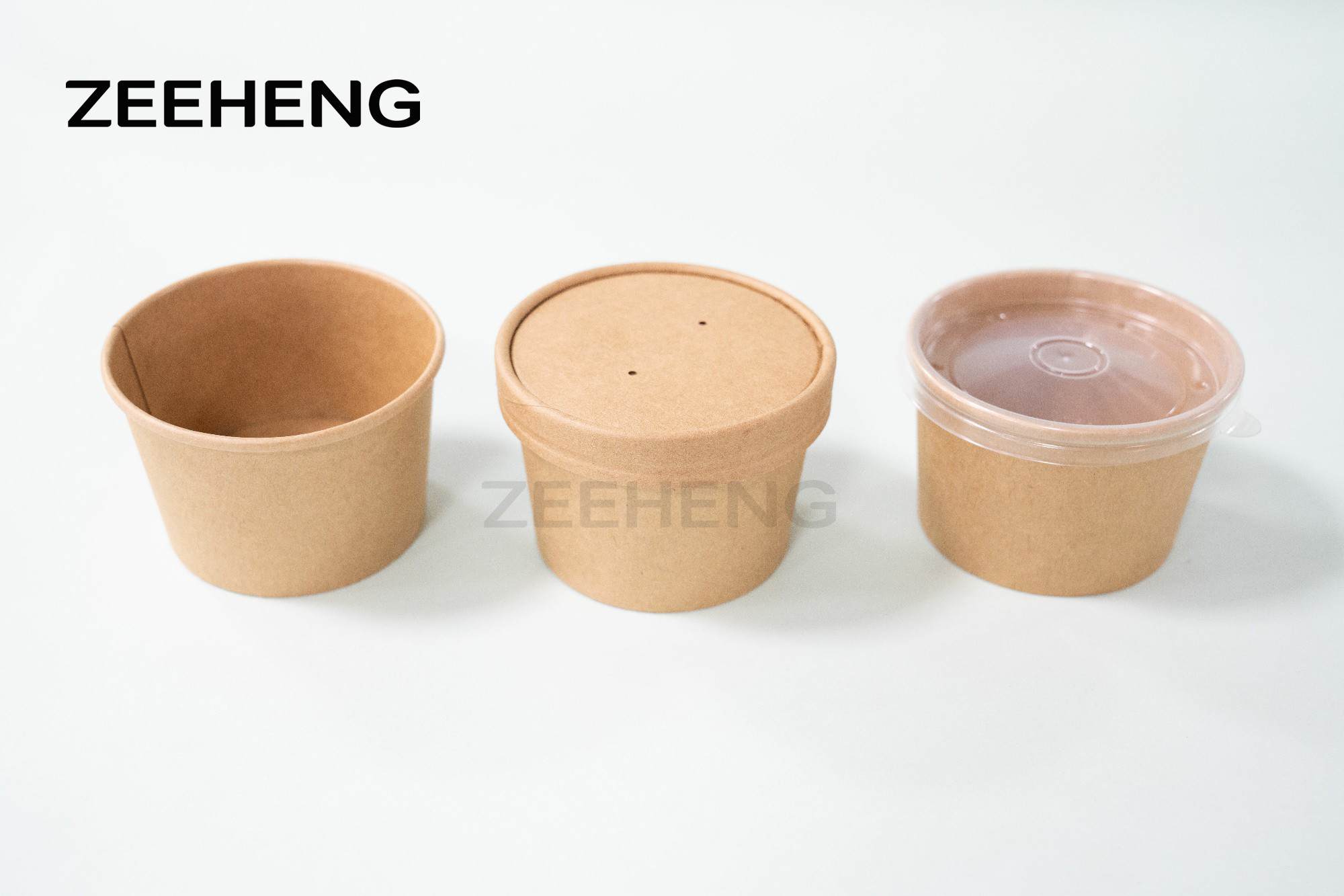 8oz Disposable Hot Soup Snack Kraft Paper Bowl With PE Coating