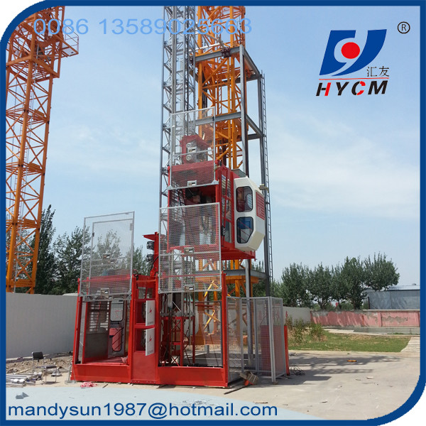SC200/200 4ton double cages passenger lift with rack and pinion