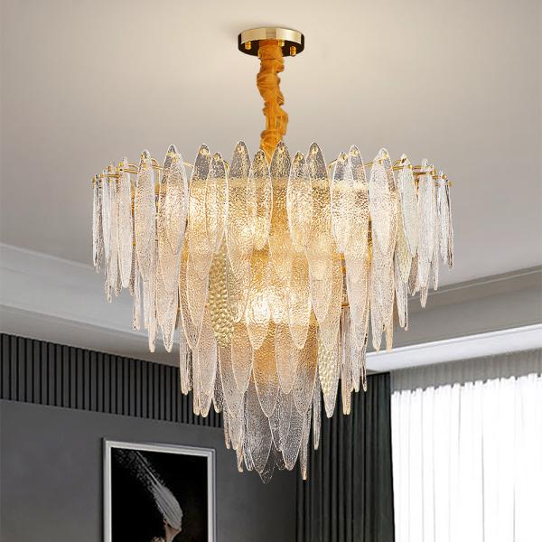 Round Multilayer Crystal Chandelier for Living Room Dining Room kitchen pendant