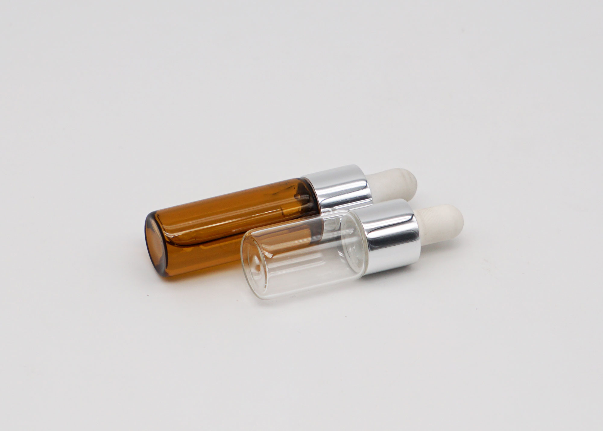 2ml Mini Amber Glass Tincture Essential Oil Dropper Bottle