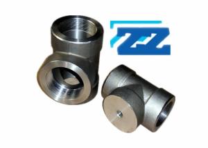 China Galvanized Threaded Steel Pipe Tee BSPP 2 &quot; 3000 # Carbon Steel ASTM A105N ASME B16 11 wholesale