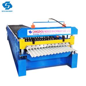 China Steel Corspan Roofing Sheet Making Machine Water Waves Roof Corrugated Roll Forming Machine wholesale