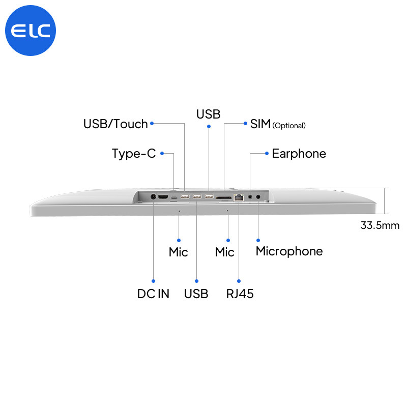 24 Inch Wall Mounted Digital Signage RK3399 Narrow Bezel 10-Point Capacitive Touch Screen