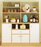 Wooden 141.5cm Height Sideboard Storage Cabinet Scratch Resistant