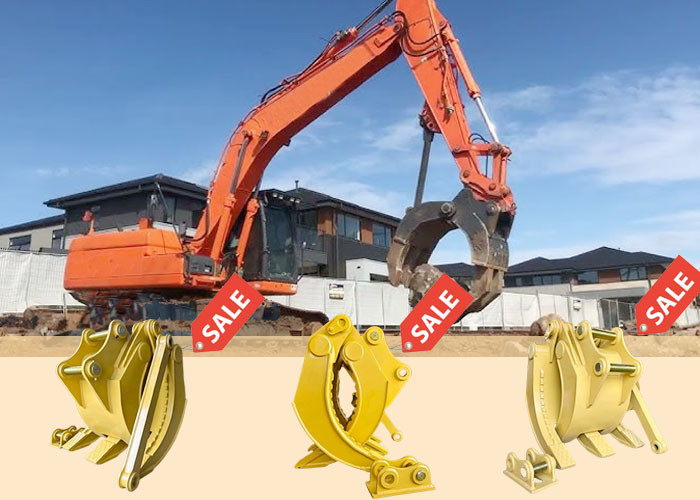 OEM Q355B NM400 Mechanical Stone Grapple , Mechanical Grab For Excavator