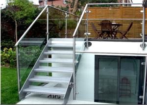 China Building Stainless Steel Glass Stair Rails And Banisters Modern Design wholesale