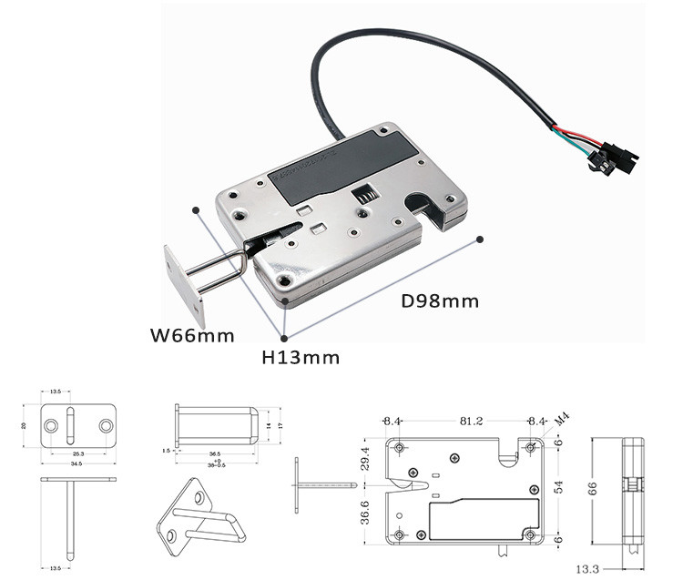 Keyless 430 SUS DC8V Waterproof Electronic Lock Magnet Control