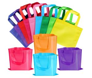 China Wholesale Blank Non Woven Party Gift Bags DIY Treat Tote Bags With Handles Party Favor Bags For Baby Shower Birthday Rainbow Party Supplies wholesale