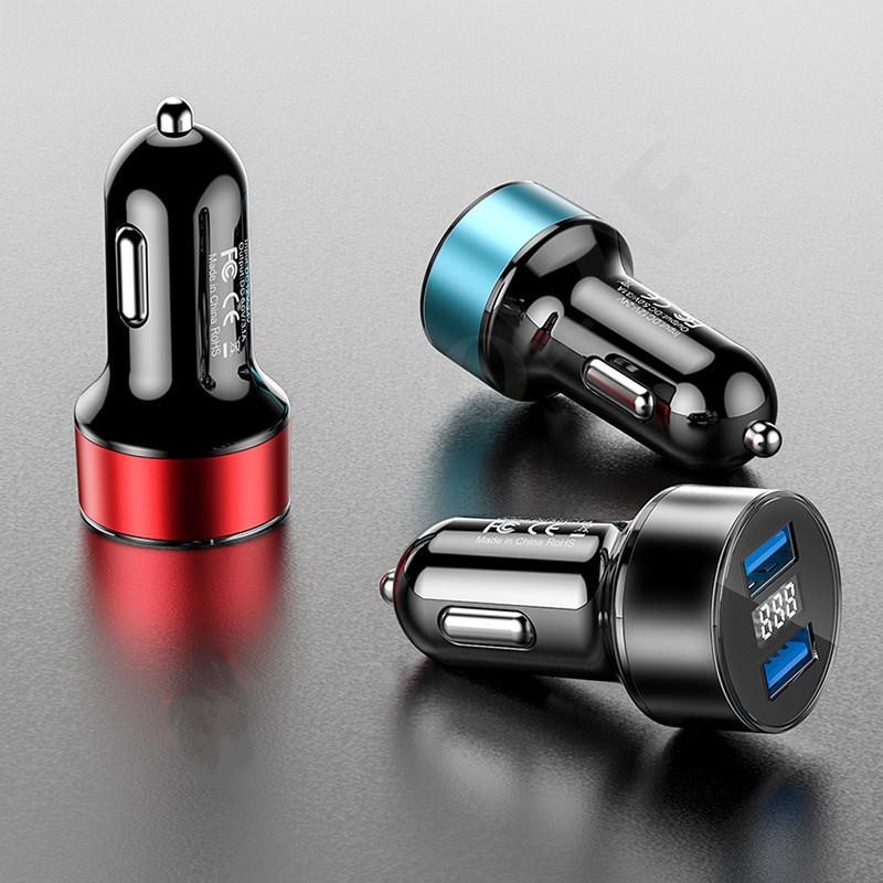 3.1A Dual USB Cell Phone Charger Adapter LED Digital Display For Samsung