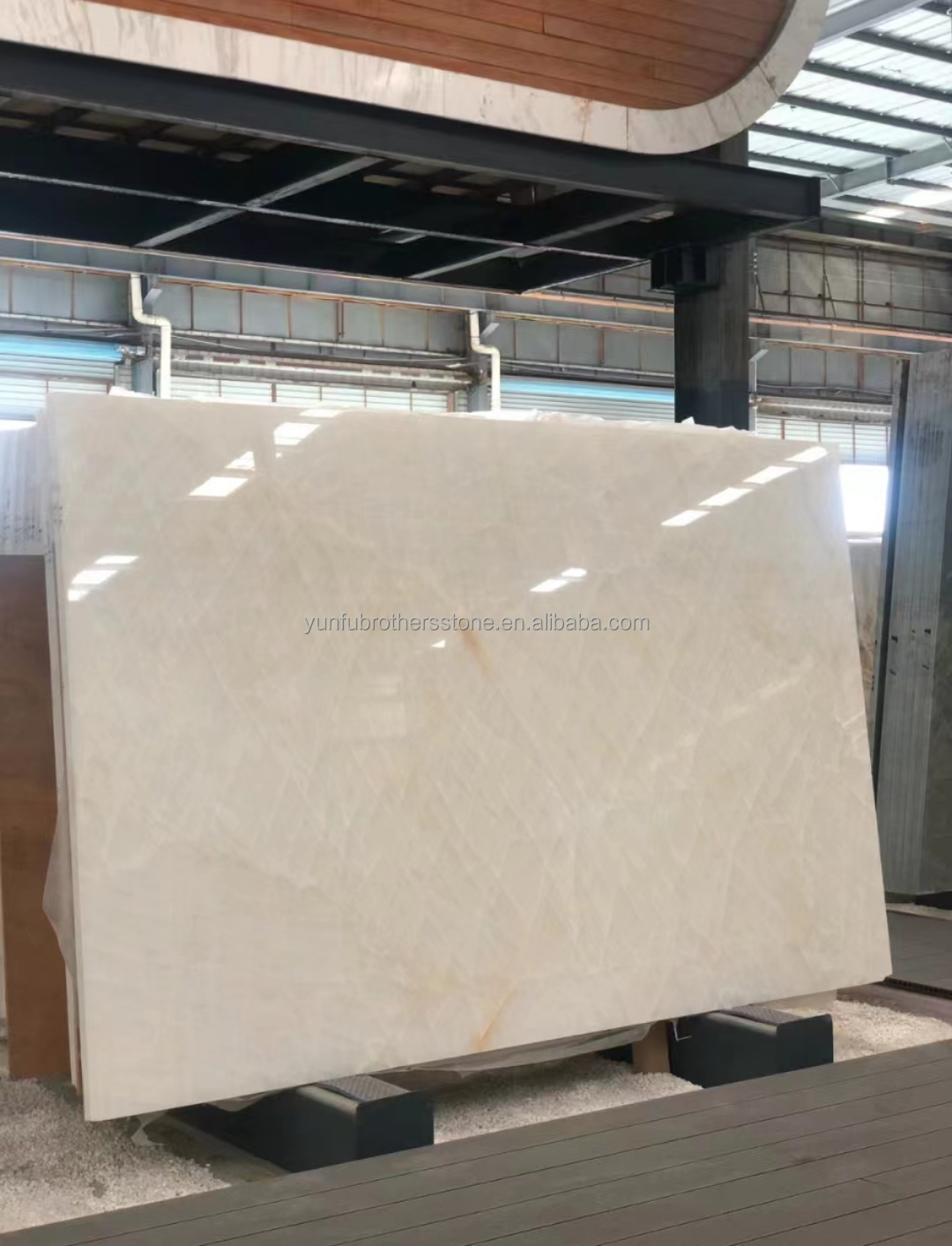 Modern Ice Jade Snow White Ice Onyx Stone Translucent Cristallo Quartzite Marble Slab
