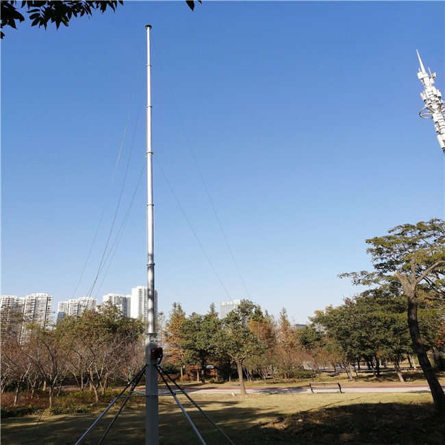Anodized 6063 Aluminium 40ft Telescopic Antenna Mast Portable