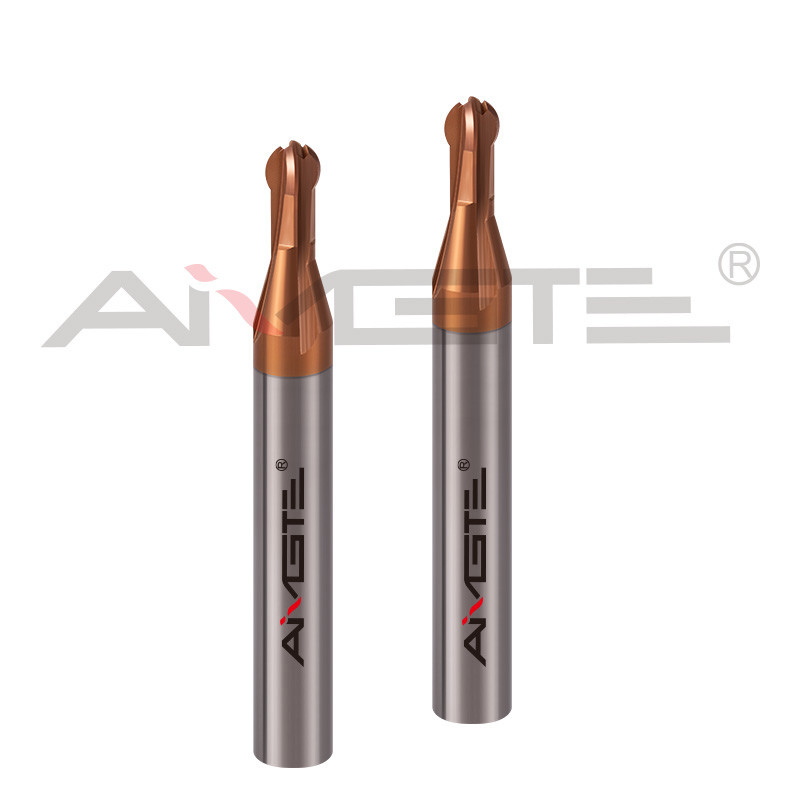 2 Flutes Custom End Mill HRC45 - HRC65 Lollipop End Mills For Heated Steel