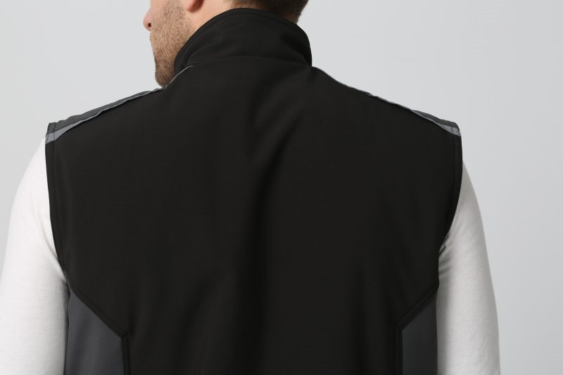 OEM Breathable Water Repellent Clothing , 350gsm Black Winter Vest Mens