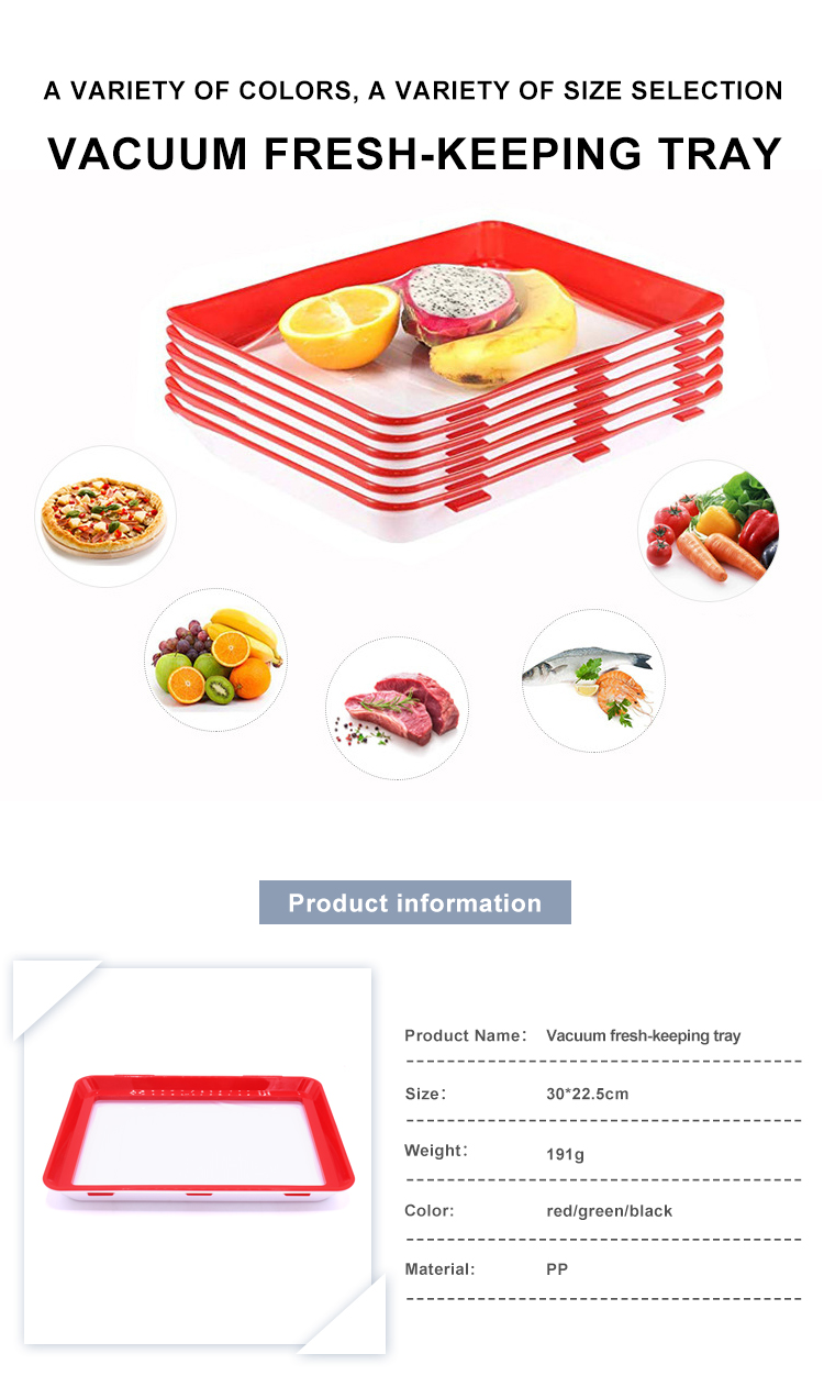 Freezer Safe 20x22.5cm PP Food Preservation Clever Tray