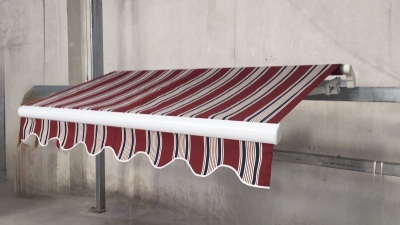 Outdoor Balcony Sunshade Strong Motorized Open Retractable Awnings