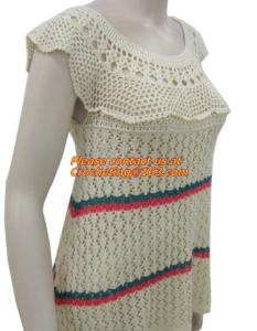 China Women Fashion Crochet Shoulder Strapless Knitted Sweater Long Sleeved Embroidery Pullover Women Clothing wholesale