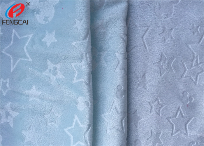 Custom Embossed Polyester Minky Plush Fabric Velour Upholstery Material