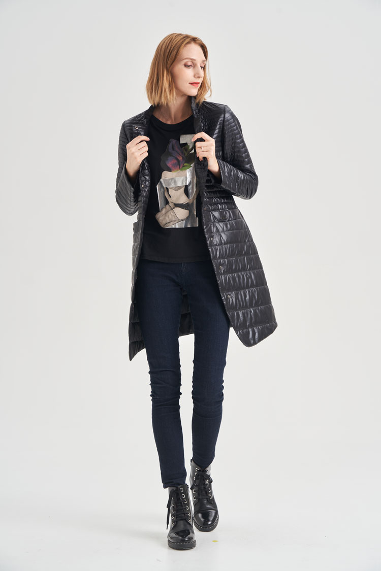 FODARLLOY Female Casual Warm Cropped Stand-collar Winter Coats For Ladies Women Cotton-padded Jacket