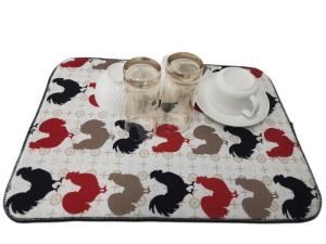China 15x20inch Transfer Printing Microfiber Dish Drying Mat For Kitchen wholesale
