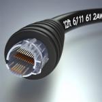 RJ11 6P4C Spiral Telephone Cable 12FT Male to Male 24AWG